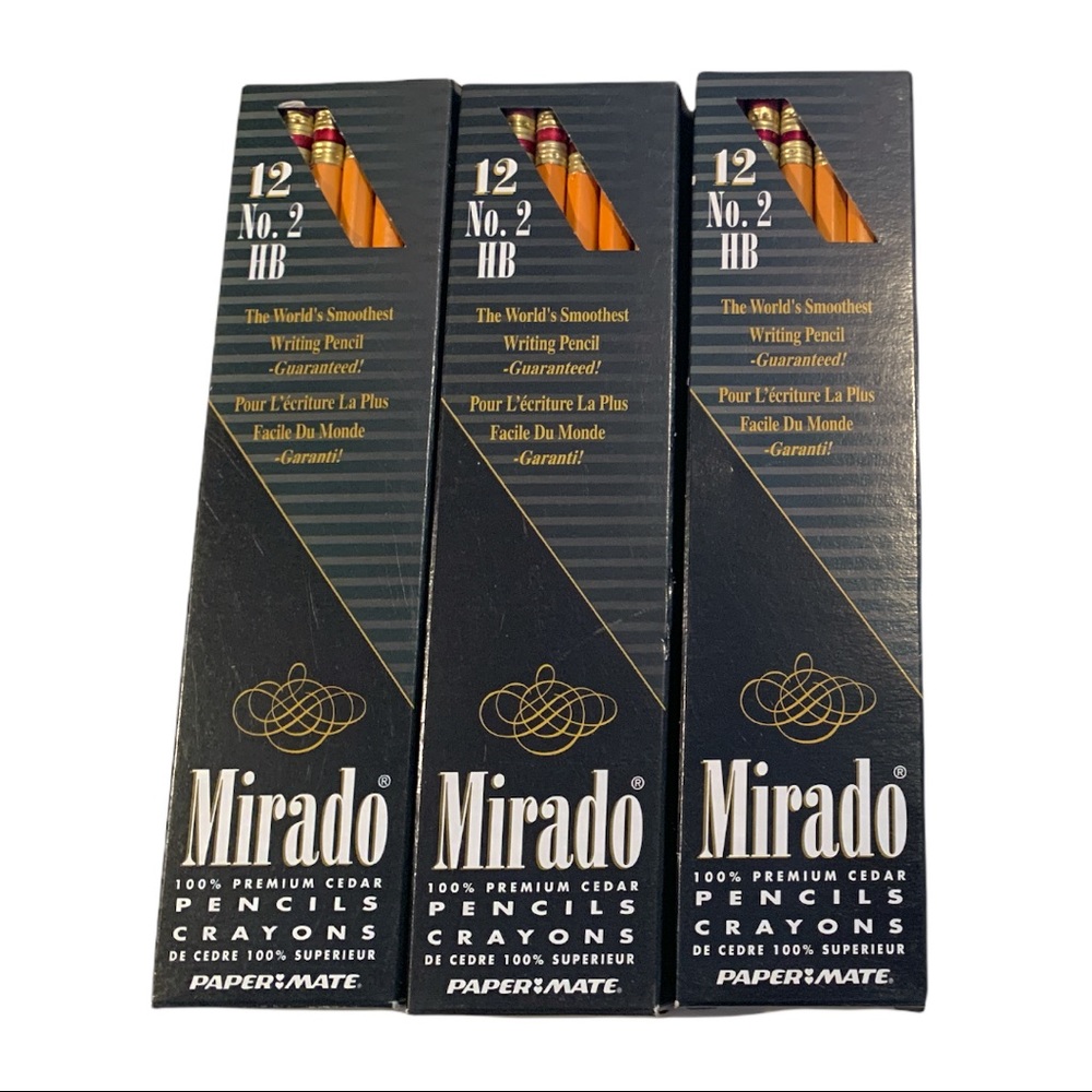 NEW! Mirado 💯% Cedar HB # 2 Pencil Crayons Fine Exact Point Medium Soft